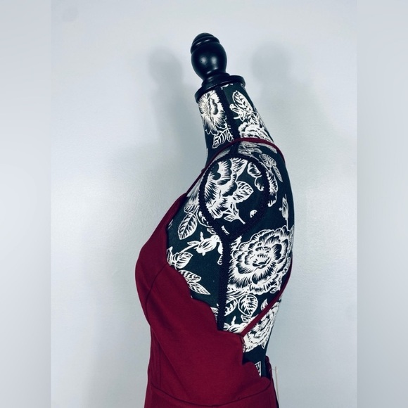 NWT Lush Pitaya maroon strappy bodycon dress size large - Picture 6 of 12